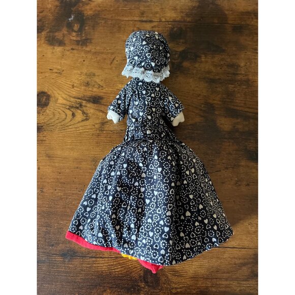 Vintage 3 in 1 Rag Doll Granny  Red-Riding Hood & Wolf Quilted Fabric Lace Doll - Picture 5 of 16